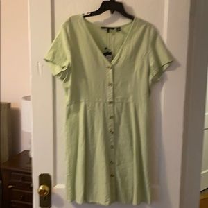 NWT Vero Moda Green linen fit and flare dress